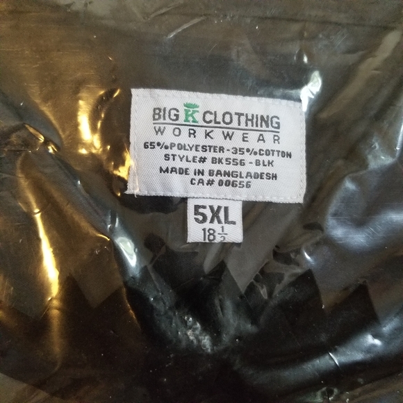 3/$25 Big K Clothing Uniform Work Shirt 5XL - Picture 3 of 5
